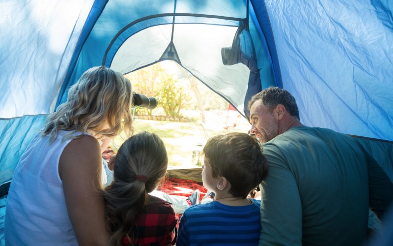 Familiencamping im Zelt