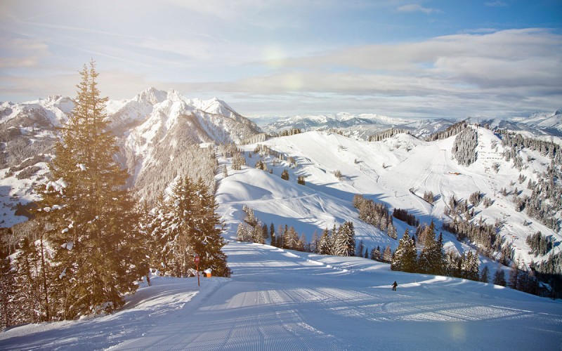 Verschneite Winterlandschaft in St. Johann im Pongau