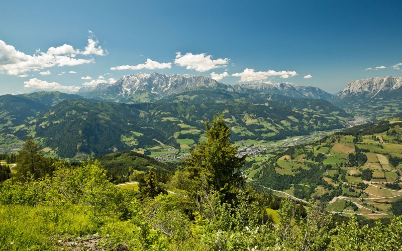 Aussicht auf die Stadt St. Johann im Pongau im Sommer © Tourismusverband St. Johann im Pongau