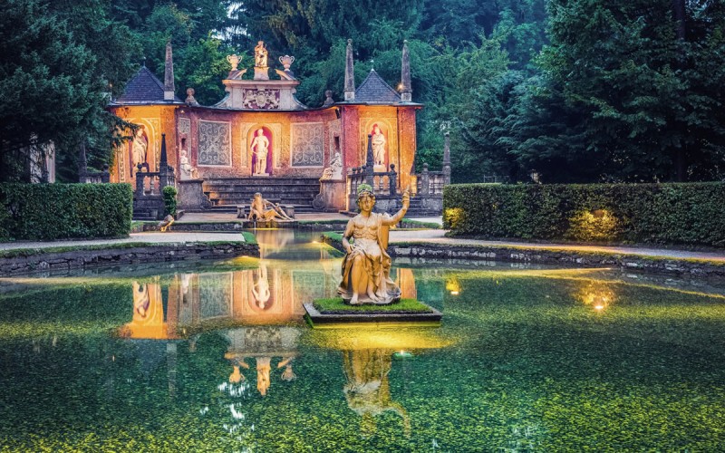 Wasserspiele im Schloss Hellbrunn